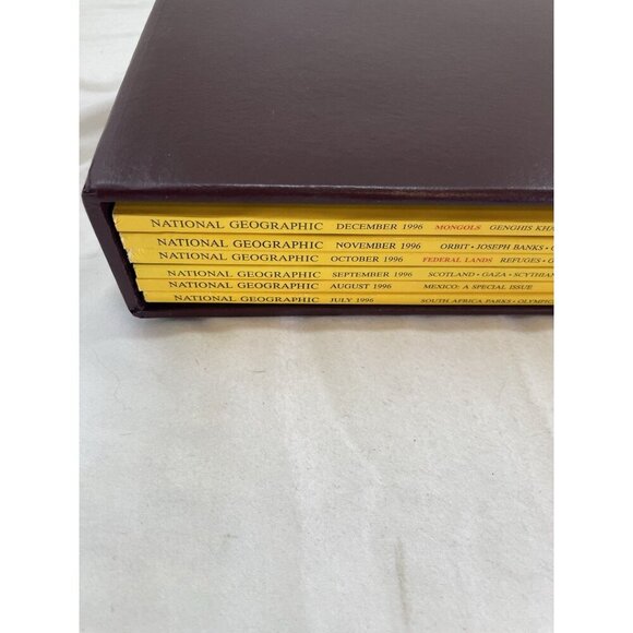 Vintage Nat Geo Lot Jul–Dec 1996 Slipcover Set | Wildlife, Illustrated - Picture 2 of 16